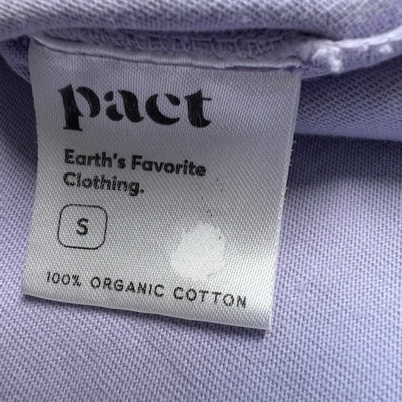 PACT Purple Maxi Dress S 100% Organic Cotton Sleeveless V Neck Minimalist Slit - Picture 9 of 9